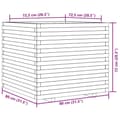 Miniatyrbilde 11 av 11: vidaXL Plantekasse hvit 80x80x72 cm heltre furu