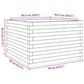 Miniatyrbilde 9 av 10: vidaXL Plantekasse voksbrun 70x70x45,5 cm heltre furu