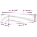 Miniatyrbilde 9 av 10: vidaXL Hageplantekasse hvit 90x60x23 cm heltre furu