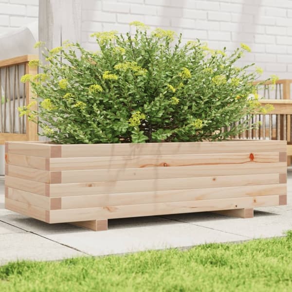 vidaXL Plantekasse 90x40x26,5 cm heltre furu