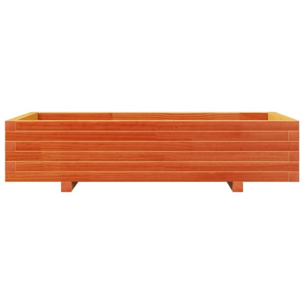 vidaXL Plantekasse voksbrun 110x60x26,5 cm heltre furu