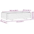 Miniatyrbilde 9 av 10: vidaXL Plantekasse voksbrun 110x60x26,5 cm heltre furu
