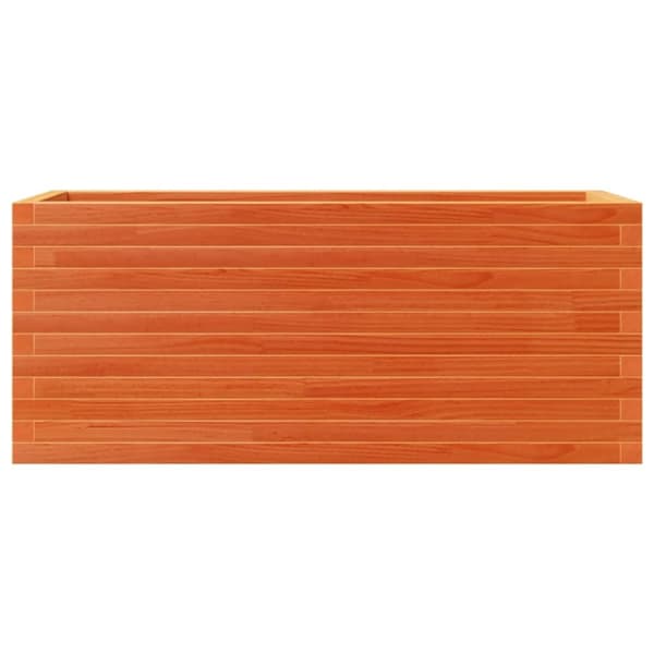 vidaXL Plantekasse voksbrun 110x40x46 cm heltre furu