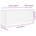 Miniatyrbilde 9 av 10: vidaXL Plantekasse voksbrun 110x40x46 cm heltre furu