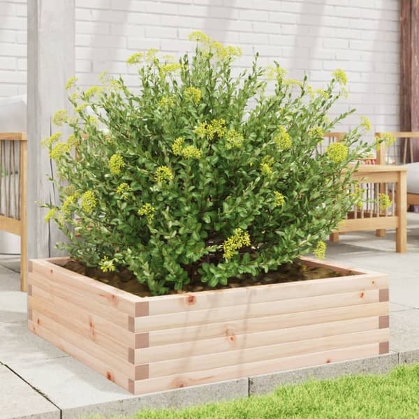 vidaXL Hageplantekasse 80x80x23 cm heltre furu