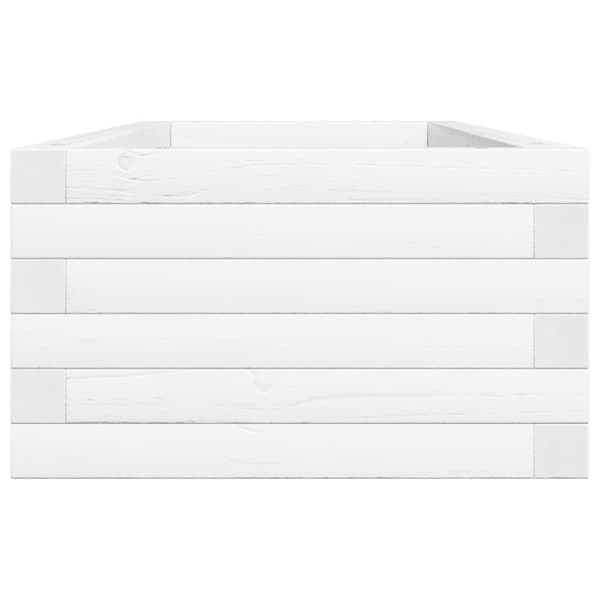 vidaXL Plantekasse hvit 110x40x23 cm heltre furu