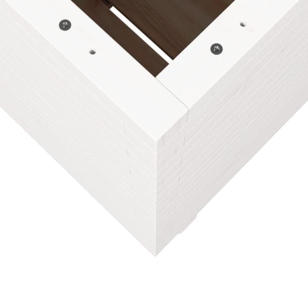 vidaXL Plantekasse hvit 50x50x72,5 cm heltre furu