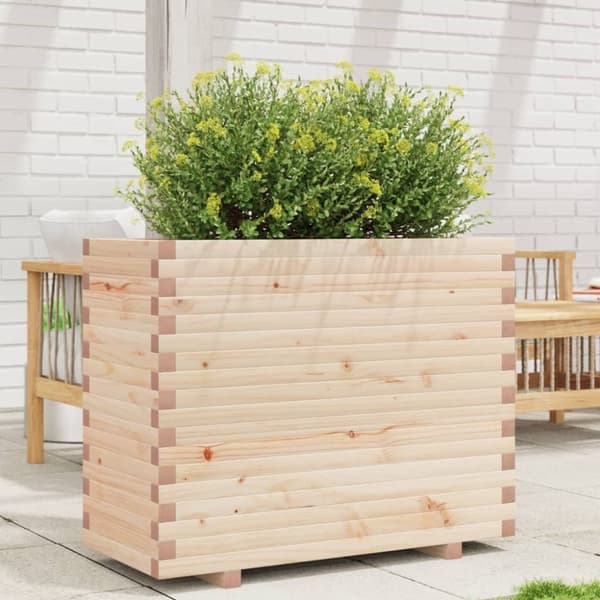 vidaXL Odlingslåda 90x40x72,5 cm massivt furuträ