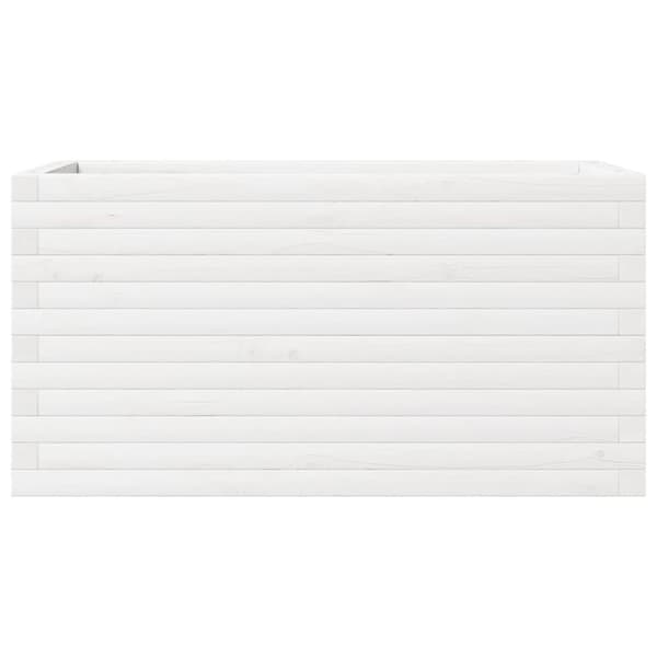 vidaXL Odlingslåda vit 90x40x46 cm massiv furu