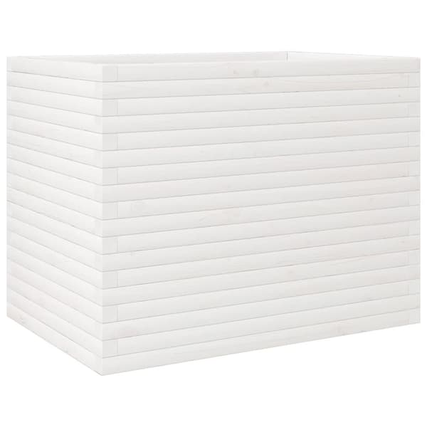 vidaXL Plantekasse hvit 90x60x68,5 cm heltre furu