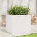 Miniatyrbilde 4 av 11: vidaXL Plantekasse hvit 90x60x68,5 cm heltre furu