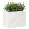 Miniatyrbilde 5 av 11: vidaXL Plantekasse hvit 90x60x68,5 cm heltre furu