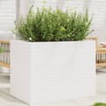 Miniatyrbilde 2 av 11: vidaXL Plantekasse hvit 90x60x68,5 cm heltre furu