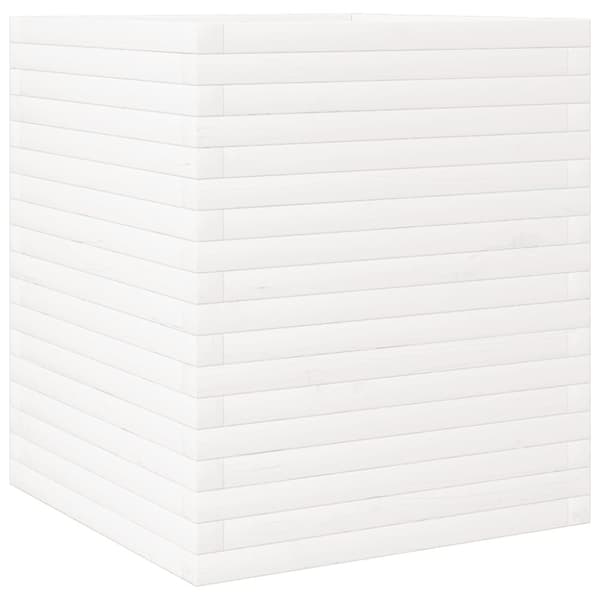 vidaXL Plantekasse hvit 60x60x68,5 cm heltre furu