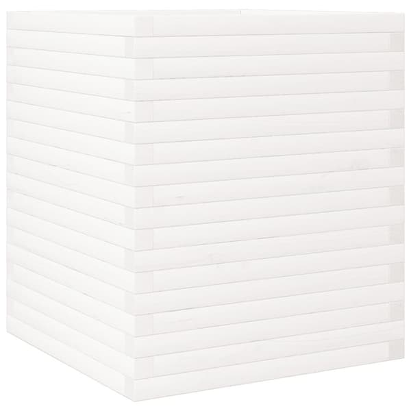 vidaXL Plantekasse hvit 60x60x68,5 cm heltre furu