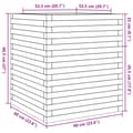 Miniatyrbilde 11 av 11: vidaXL Plantekasse hvit 60x60x68,5 cm heltre furu