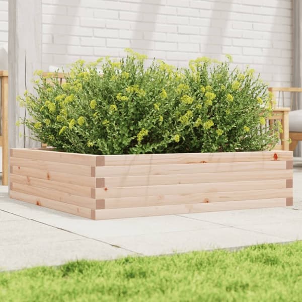 vidaXL plantekasse 90x90x23 cm massivt fyrretræ