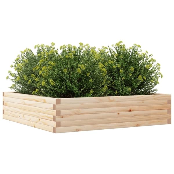 vidaXL Hageplantekasse 100x100x23 cm heltre furu