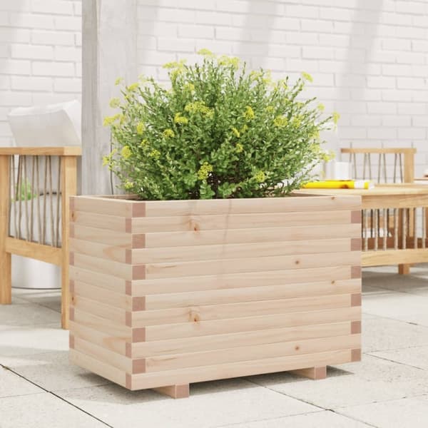 vidaXL Odlingslåda 70x40x49,5 cm massivt furuträ
