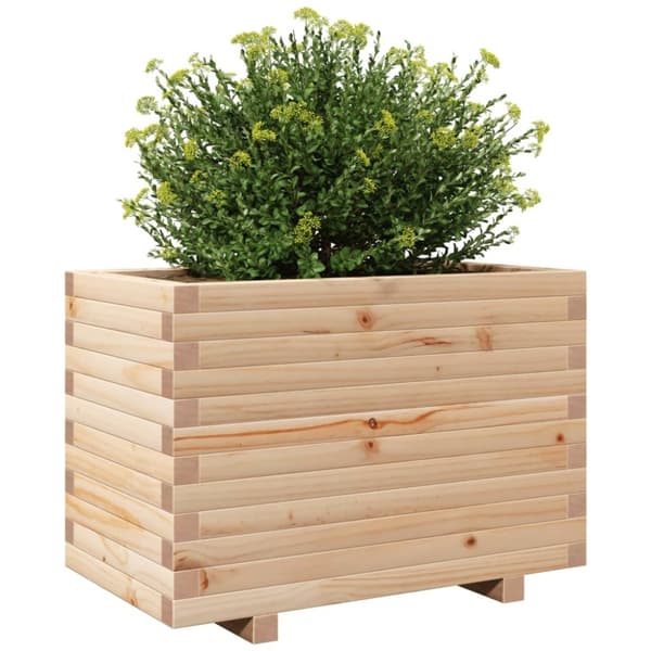 vidaXL Odlingslåda 70x40x49,5 cm massivt furuträ