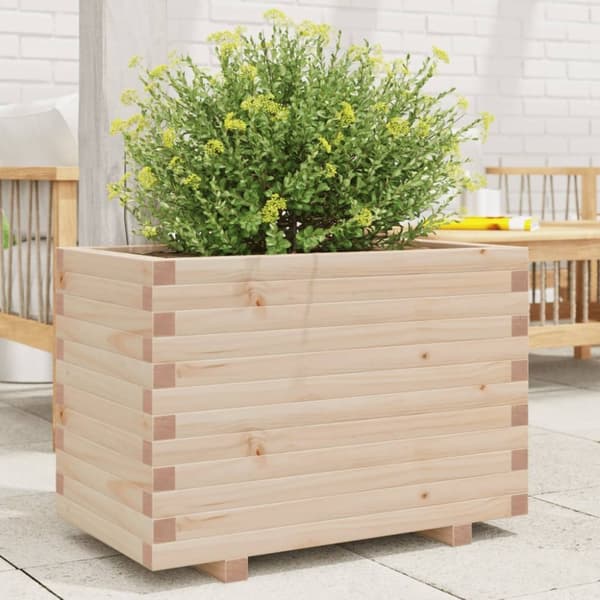 vidaXL Odlingslåda 70x40x49,5 cm massivt furuträ
