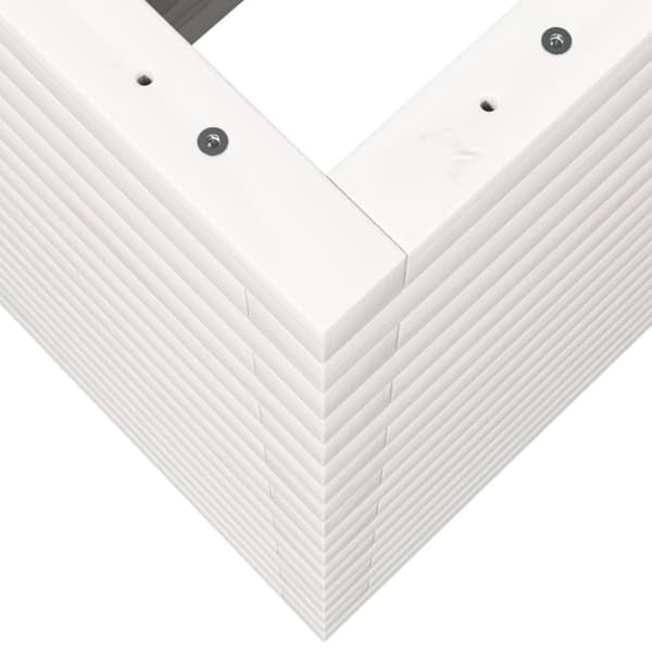 vidaXL Odlingslåda vit 70x40x68,5 cm massiv furu