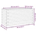 Miniatyrbilde 11 av 11: vidaXL Plantekasse voksbrun 90x40x49,5 cm heltre furu
