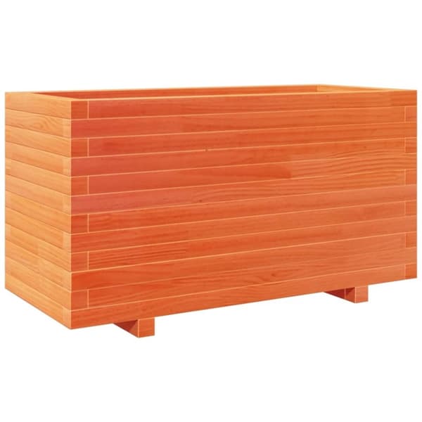 vidaXL Plantekasse voksbrun 90x40x49,5 cm heltre furu