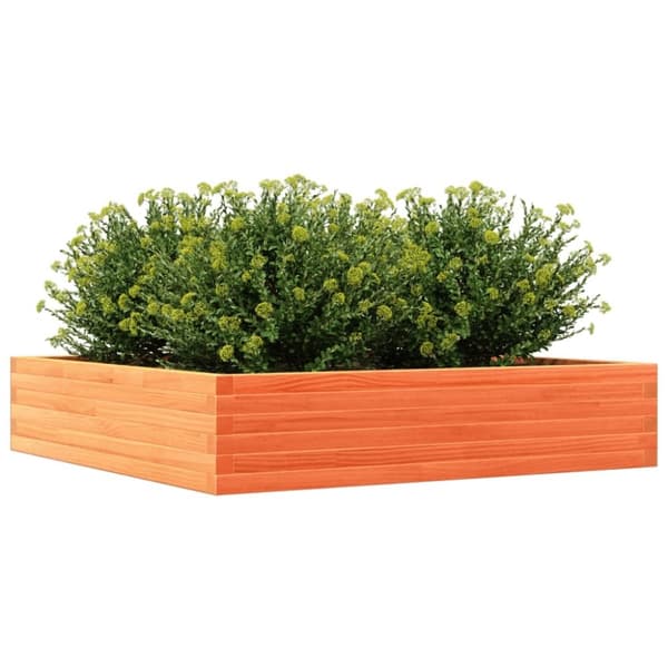 vidaXL Hageplantekasse voksbrun 110x110x23 cm heltre furu