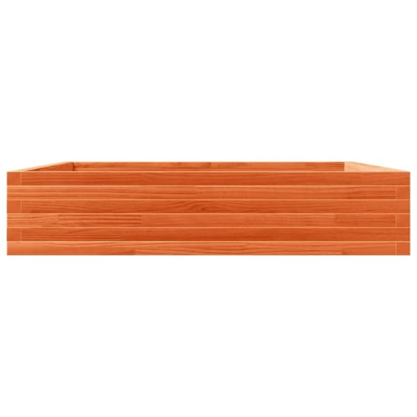 vidaXL Hageplantekasse voksbrun 110x110x23 cm heltre furu