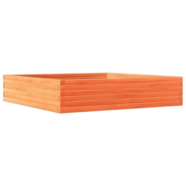 vidaXL Hageplantekasse voksbrun 110x110x23 cm heltre furu