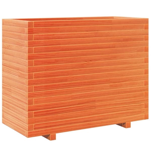 vidaXL plantekasse 90x40x72,5 cm massivt fyrretræ gyldenbrun