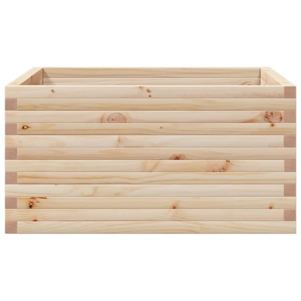 vidaXL Odlingslåda 90x90x46 cm massivt furuträ