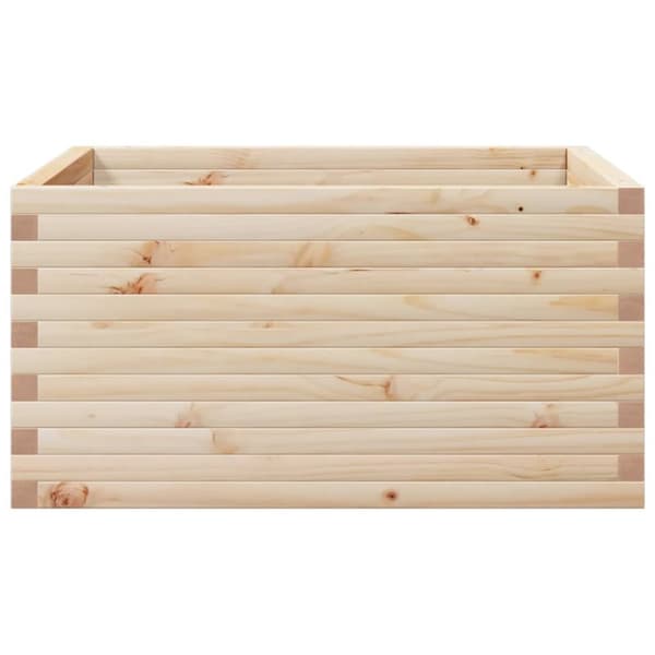 vidaXL Odlingslåda 90x90x46 cm massivt furuträ