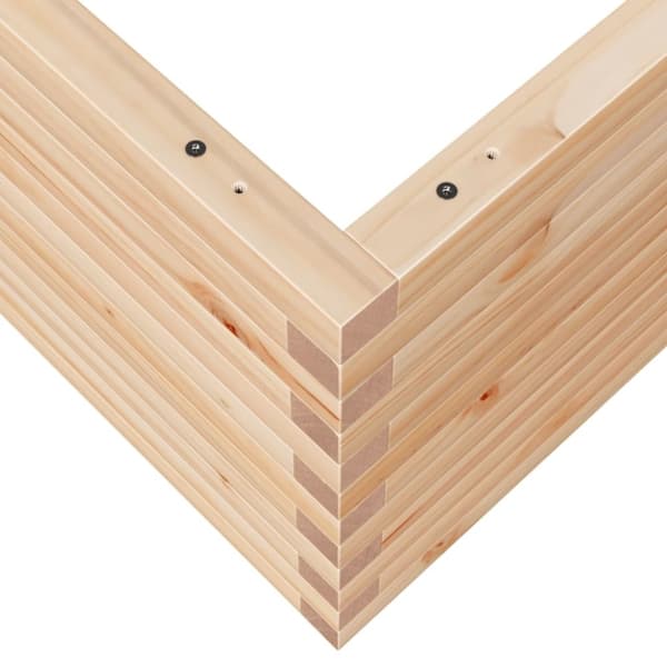 vidaXL Odlingslåda 90x90x46 cm massivt furuträ