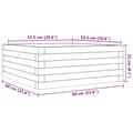 Miniatyrbilde 9 av 10: vidaXL Hageplantekasse 60x60x23 cm heltre douglasgran
