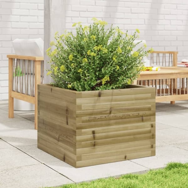 vidaXL Plantekasse 60x60x46 cm impregnert furu