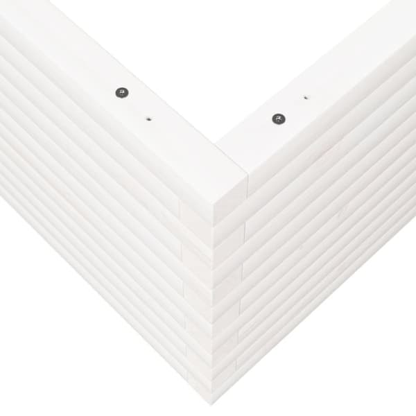 vidaXL plantekasse 100x100x46 cm massivt fyrretræ hvid