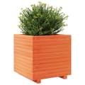 Miniatyrbilde 5 av 11: vidaXL Plantekasse voksbrun 50x50x49,5 cm heltre furu