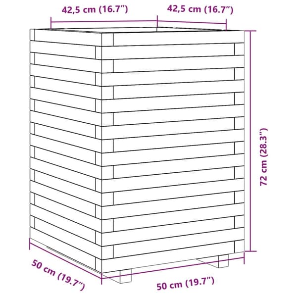 vidaXL Plantekasse 50x50x72 cm heltre douglasgran