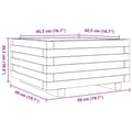 Miniatyrbilde 9 av 10: vidaXL Plantekasse voksbrun 50x50x26,5 cm heltre furu