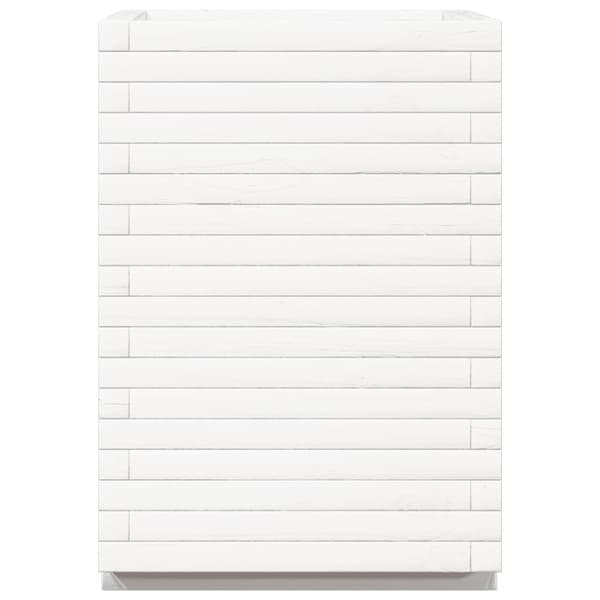 vidaXL Odlingslåda 50x50x72 cm vit massiv furu