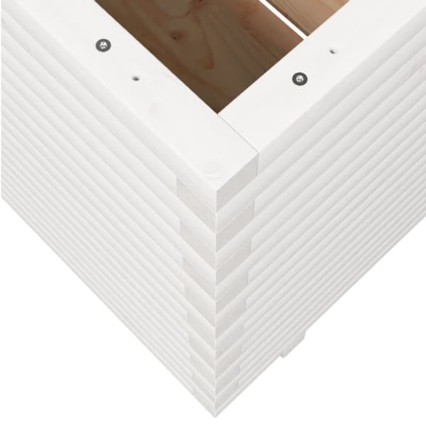 vidaXL Odlingslåda 50x50x72 cm vit massiv furu