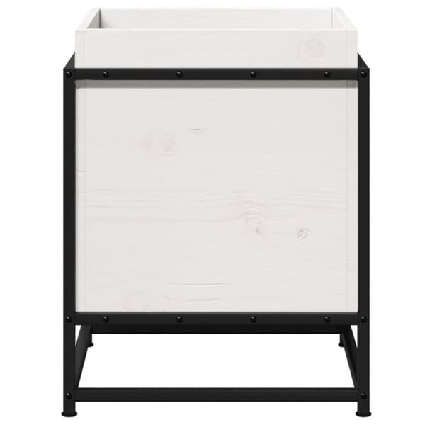 vidaXL Hageplantekasse hvit 40x40x50 cm heltre furu
