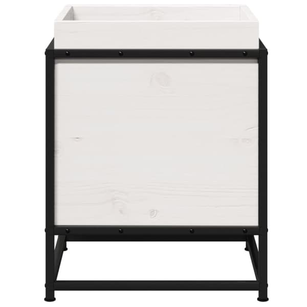 vidaXL Hageplantekasse hvit 40x40x50 cm heltre furu