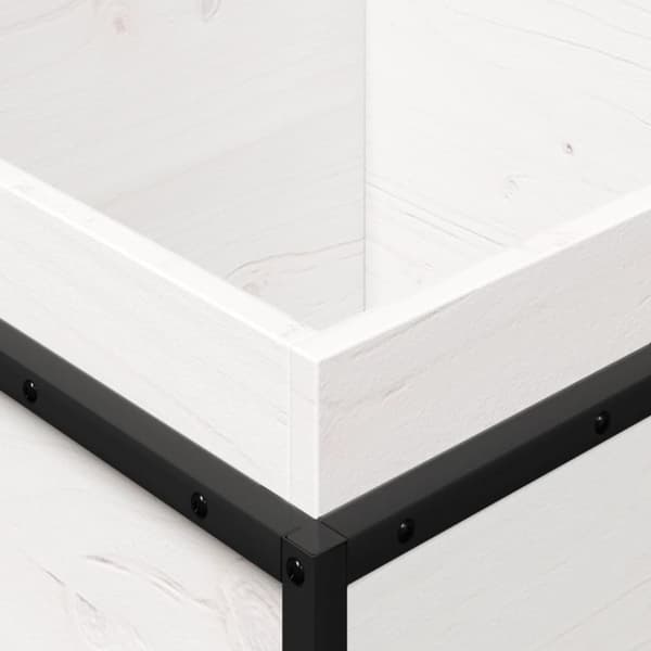 vidaXL Hageplantekasse hvit 40x40x50 cm heltre furu