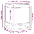 Miniatyrbilde 9 av 10: vidaXL Hageplantekasse hvit 40x40x50 cm heltre furu