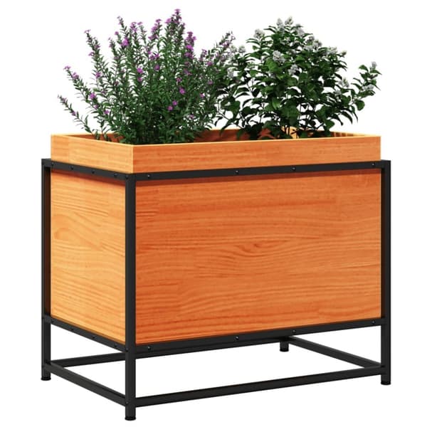vidaXL plantekasse 60x40x50 cm massivt fyrretræ gyldenbrun