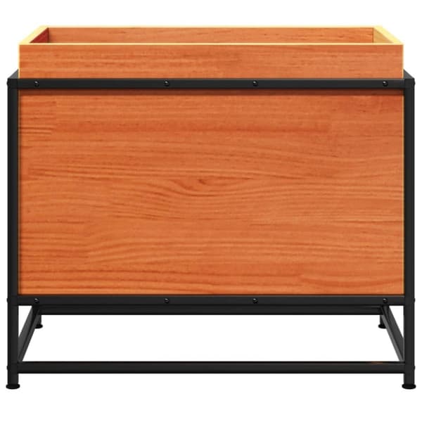 vidaXL plantekasse 60x40x50 cm massivt fyrretræ gyldenbrun