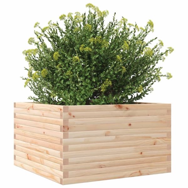 vidaXL Odlingslåda 80x80x45,5 cm massivt furuträ
